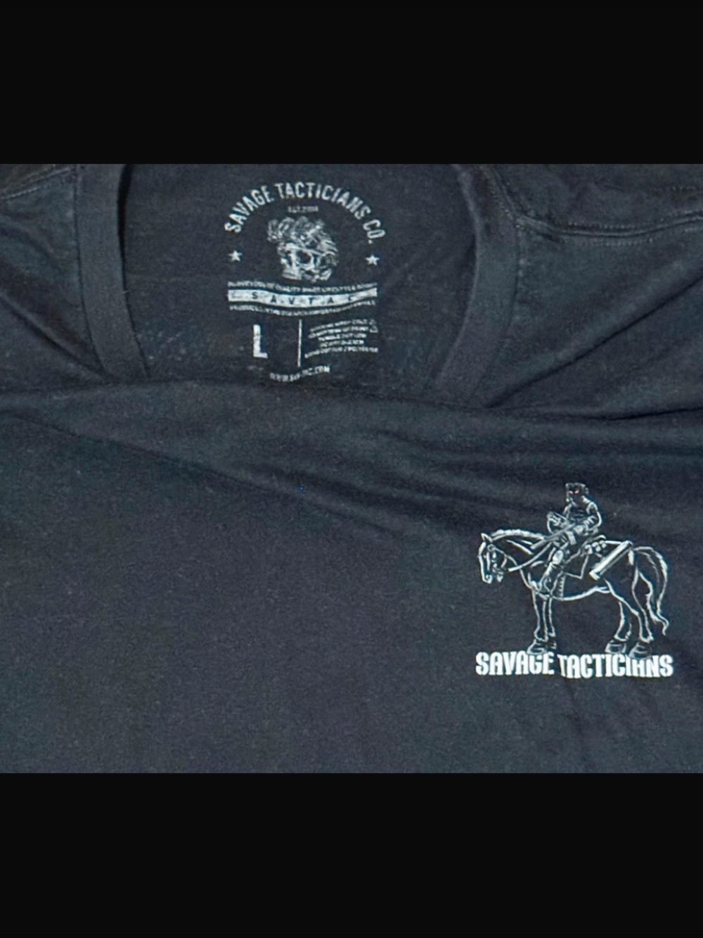 Savage Tacticians Black Short-Sleeve Graphic Tee